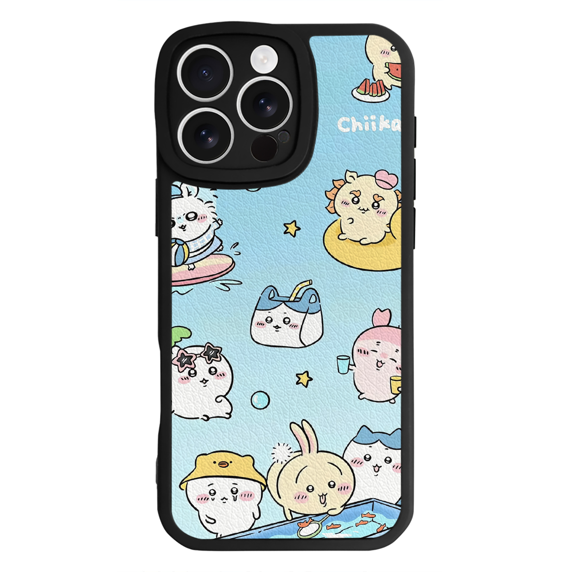 （画像用） ちいかわ Chii-kawa 【iPhone 16シリーズ対応】シリコンスマホケース（レザー調） 材質：シリコン